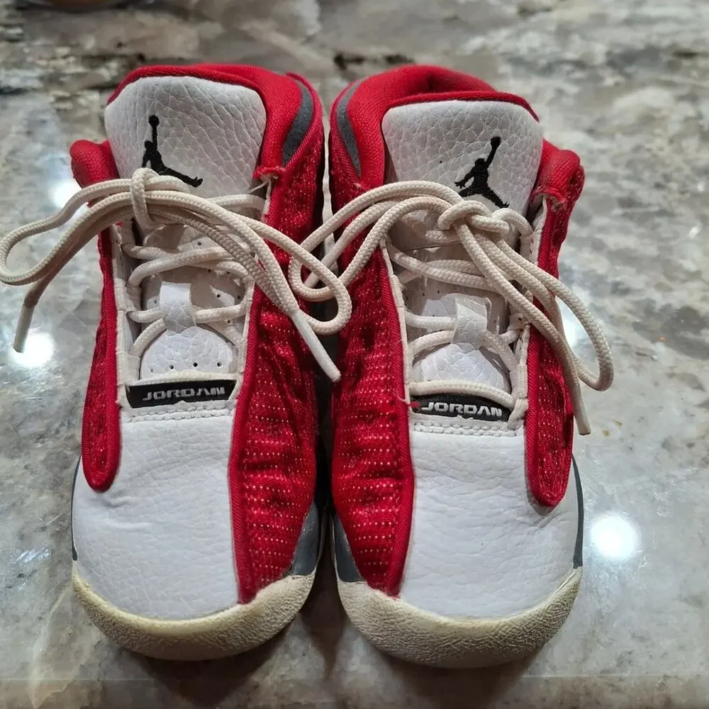 Air Jordan Sneakers 13 Retro Red Flint Toddler 8c 414581 Child